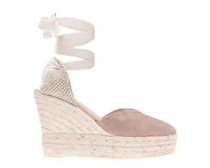 H Limited availability Hamptons Taupe - Reduced cost Vintage - Wedge Sandal