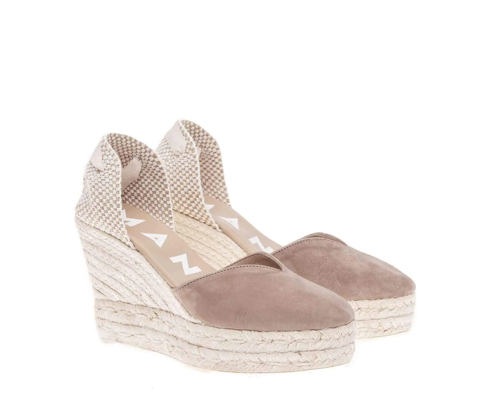 H Limited availability Hamptons Taupe - Reduced cost Vintage - Wedge Sandal