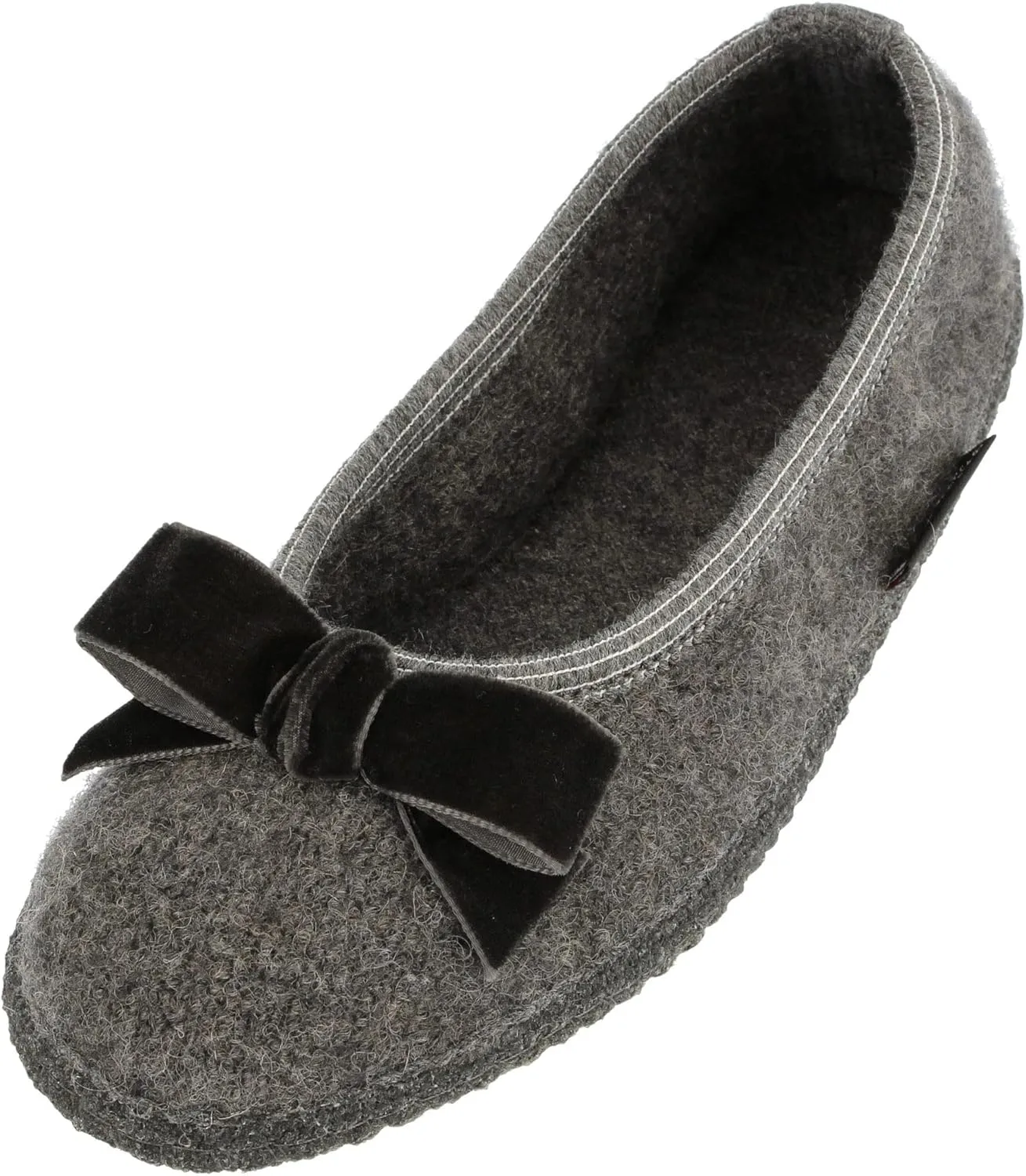 HAFLINGER Fiocco anthrazit, Wool Slipper, 8 US W