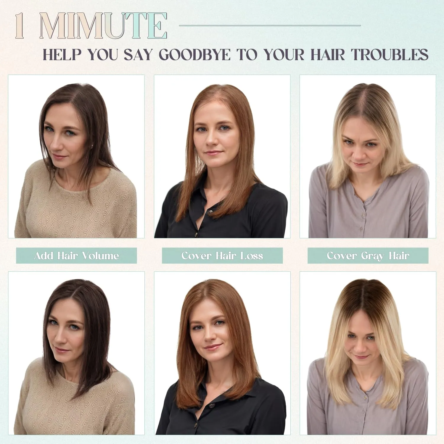 Hair Toppers for Women Real Human Hair, 10x12cm Large Base Golden Brown Human Hair Topper for Thin Hair Remy Topper Clip in Top Hair Piece Wiglets to Cover Grey Hair(10 Inch,Golden Brown)