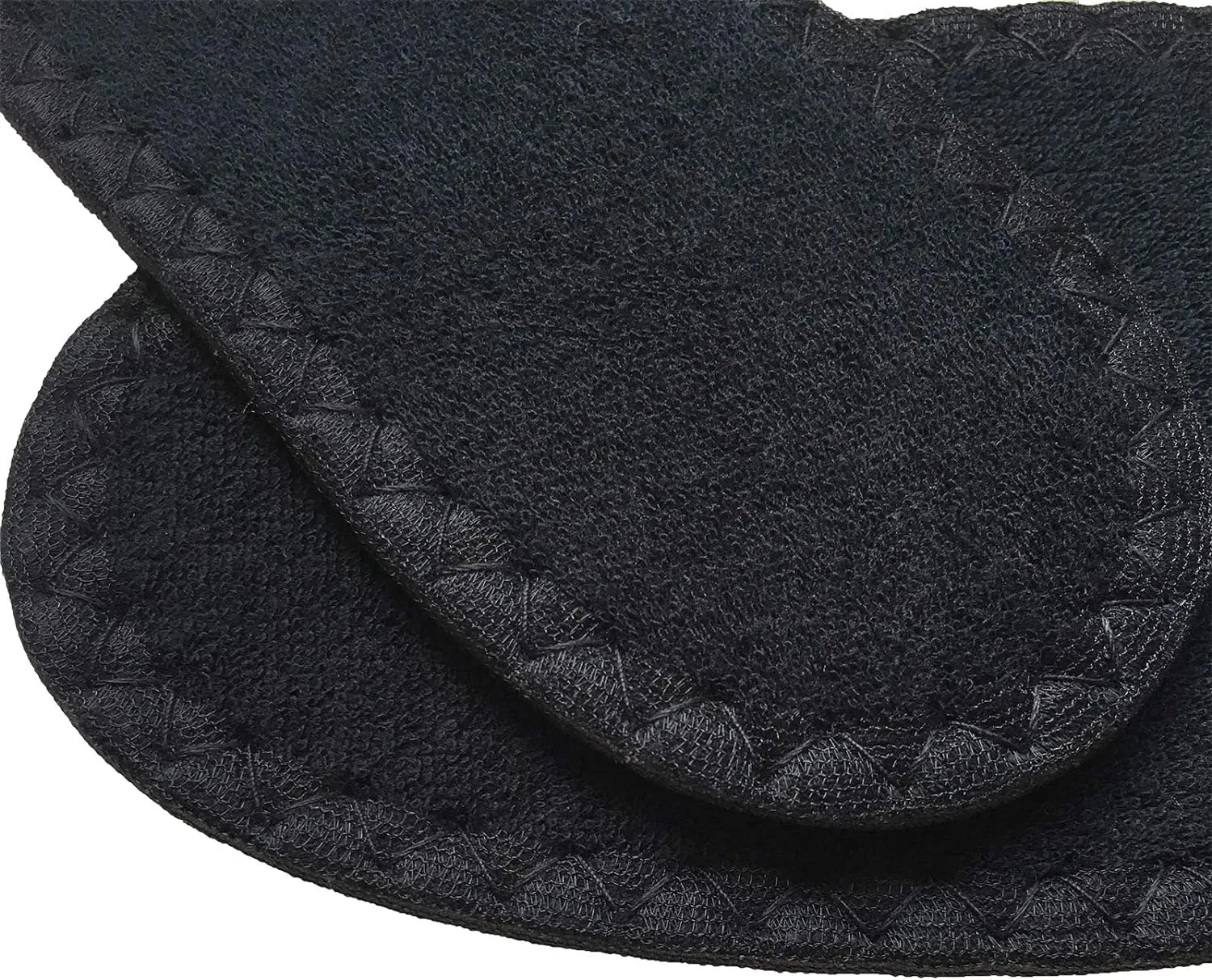 Happystep Cotton Terry Cloth Insoles, Barefoot Shoe Inserts, Sweat Absorption, Odor Control, Moisture-Wicking, Washable and Reusable, Zero Drop Shoe Insoles, 1 Pair Black and 1 Pair White (Women 10)