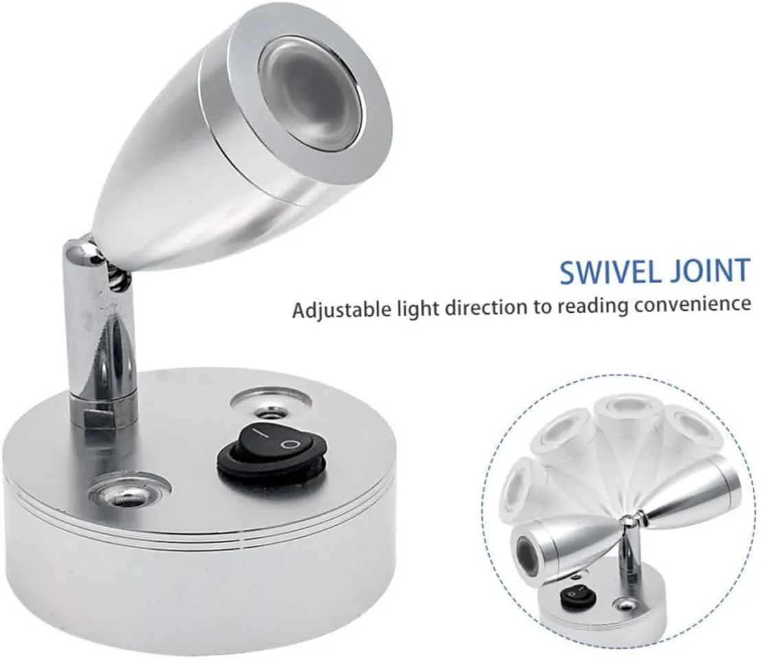 HEALLILY 2 Pcs LED Boat Reading Light Marine Reading Light 12v Reading Light LED Marine Reading Light Cabin