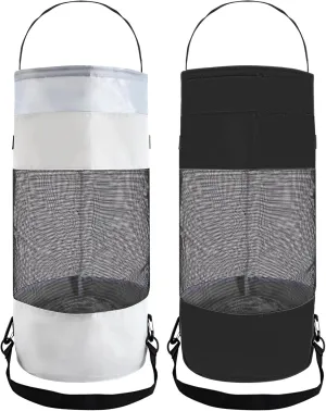 HERSENT 2 Packs Boat Trash Can, Boat Trash Bag, Boat Storage Organizer, Fishing Boat Canbin Storage Bag, Boat Garbage Container for Boat Kayak Camper Fishing Cabin Storage