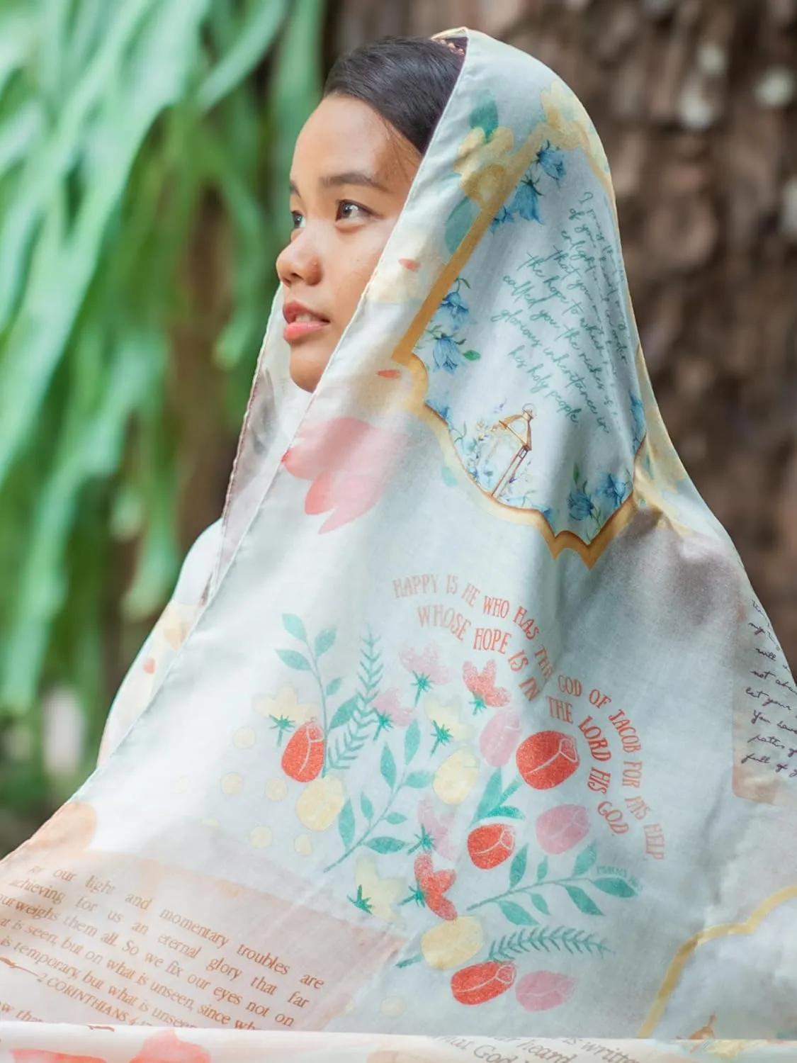 Hope Prayer Scarf - Large, Lightweight Prayerfully Created Bible Verse Shawl, 35x70", Uplifting Encouragement Christian Gift