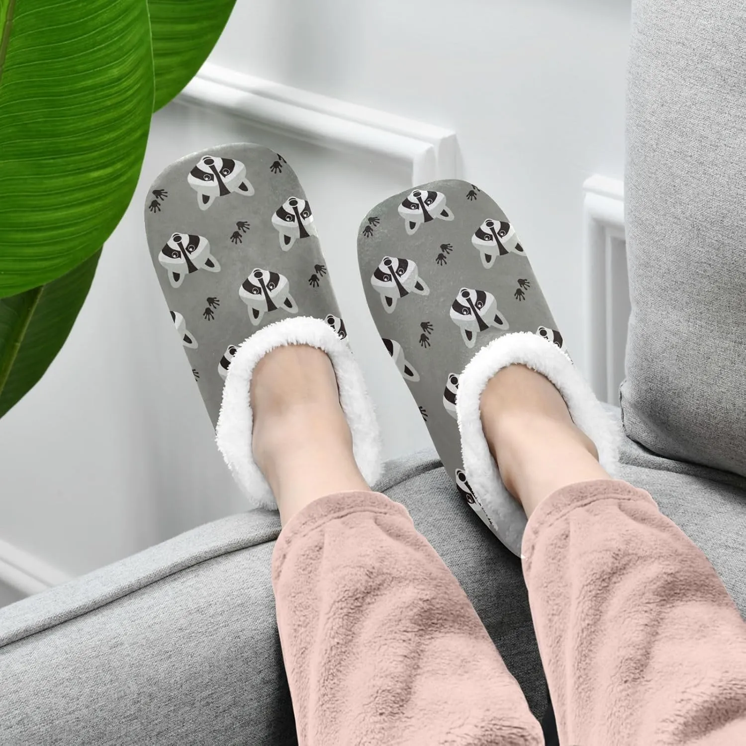 House Slippers Fuzzy Memory Foam Soft Slipper Socks for Woman Men