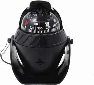 Hxexplore Boat Car Truck Compass Dashboard Compass Night Visible with Light Sea Marine Electronic Navigation Bracket Mount Compass Fits for Car,Watercraft,Boat,Caravan