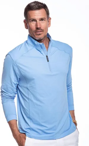 IBKUL Men's Athleisure Wear Sun Protective UPF 50  Icefil Cooling Tech Long Sleeve Mock-Neck Pullover - 90199