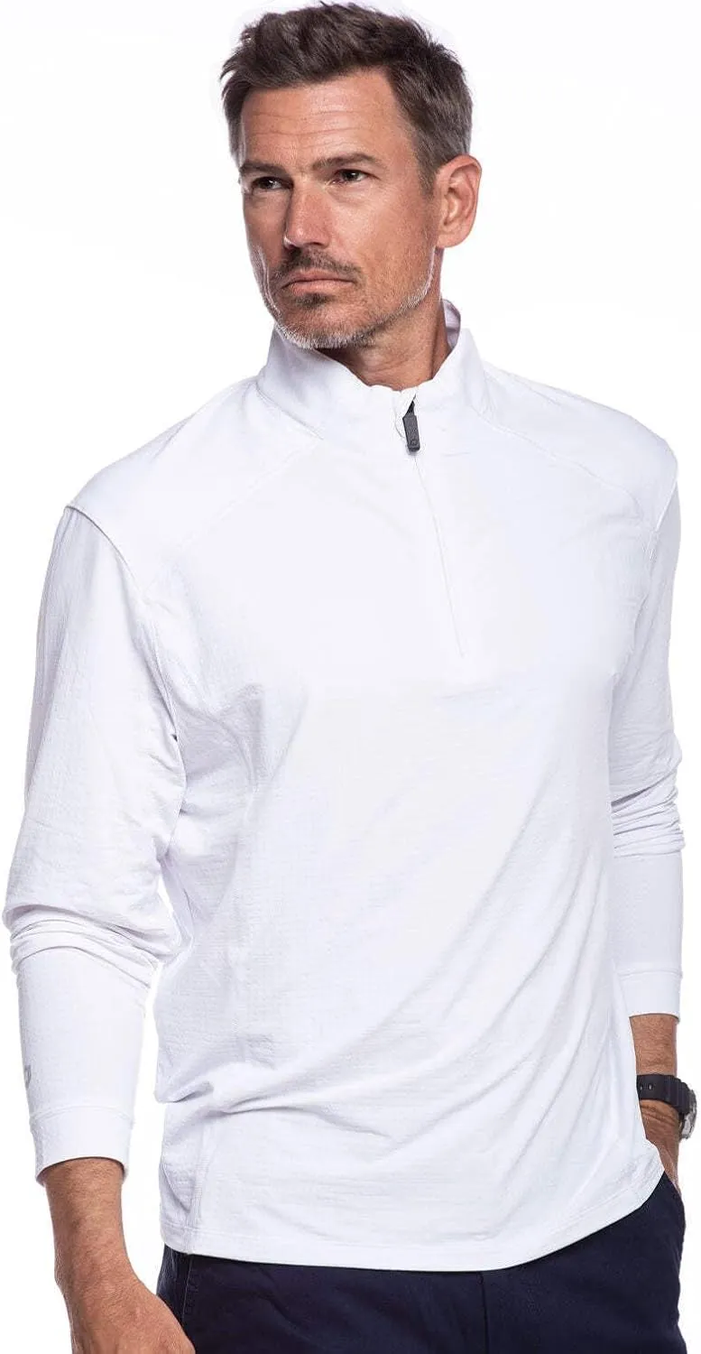 IBKUL Men's Athleisure Wear Sun Protective UPF 50  Icefil Cooling Tech Long Sleeve Mock-Neck Pullover - 90199