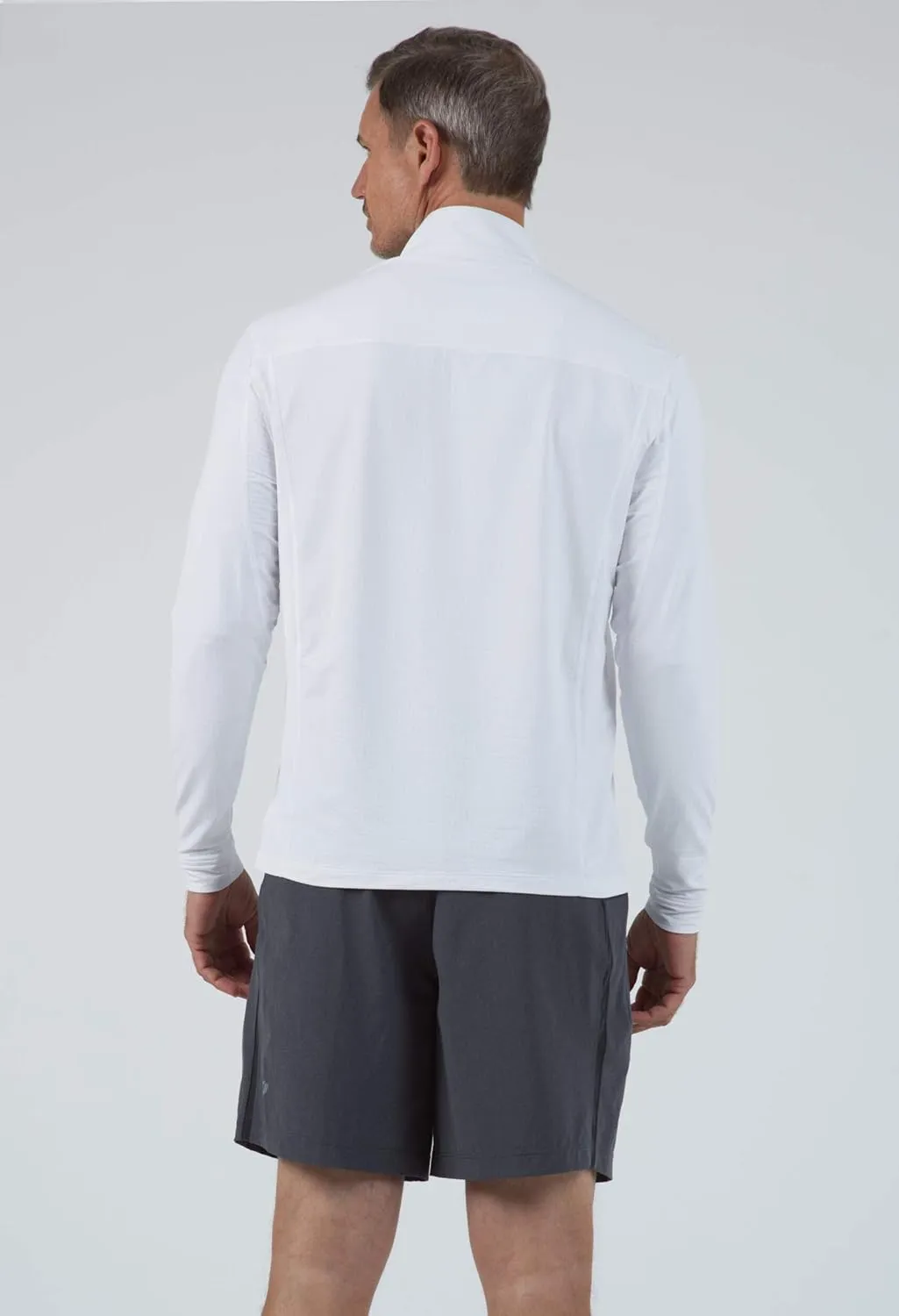 IBKUL Men's Athleisure Wear Sun Protective UPF 50  Icefil Cooling Tech Long Sleeve Mock-Neck Pullover - 90199