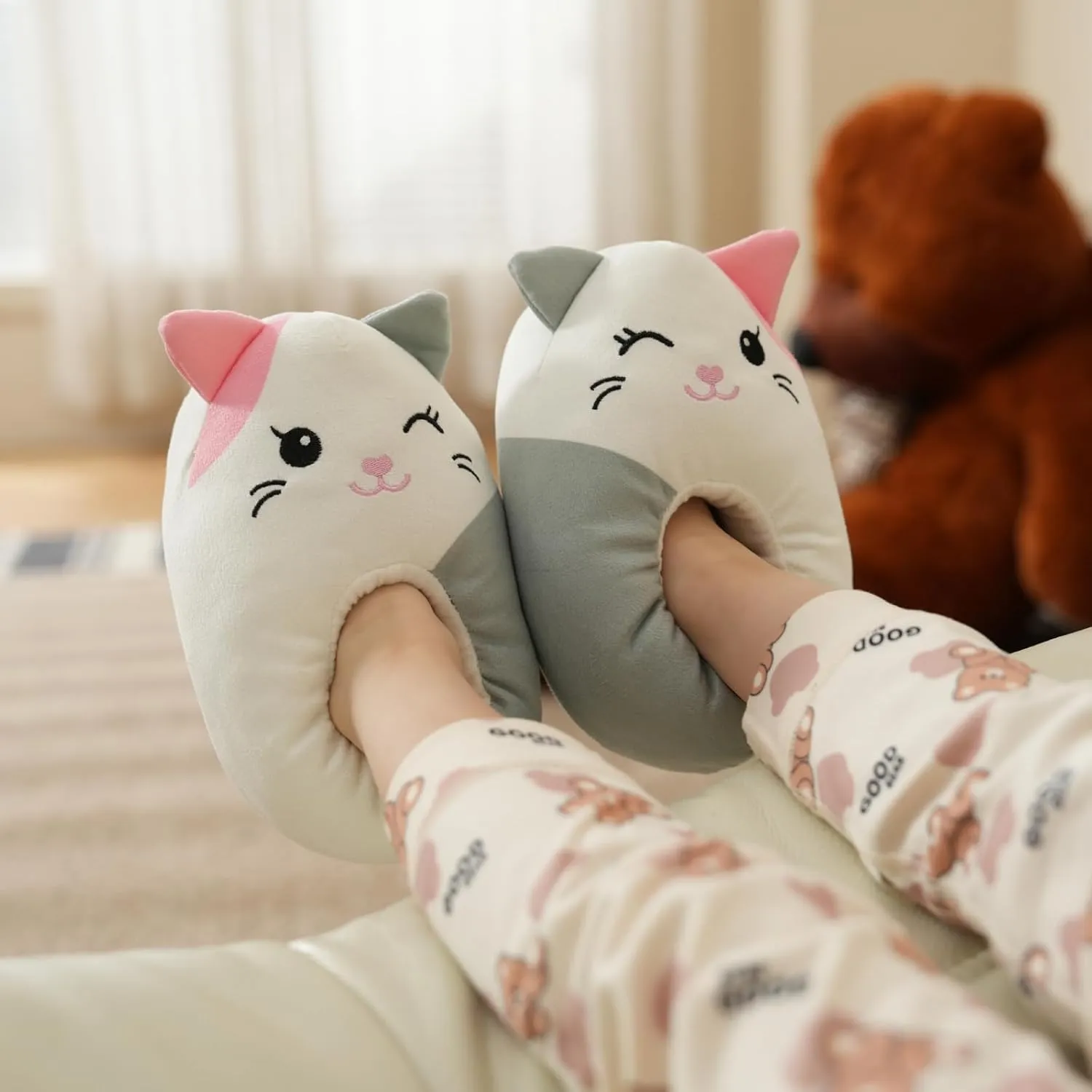 IceUnicorn Toddler Slippers Kids Cute Funny Animal House Shoes Girls Boys Christmas Fluffy Bedroom Indoor Slipper, Cat, Bunny, Unicorn, Dinosaur, Fox, Cow