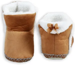 ICONOFLASH Women's Moccasin Style Bootie Slipper with Faux Fur Lining