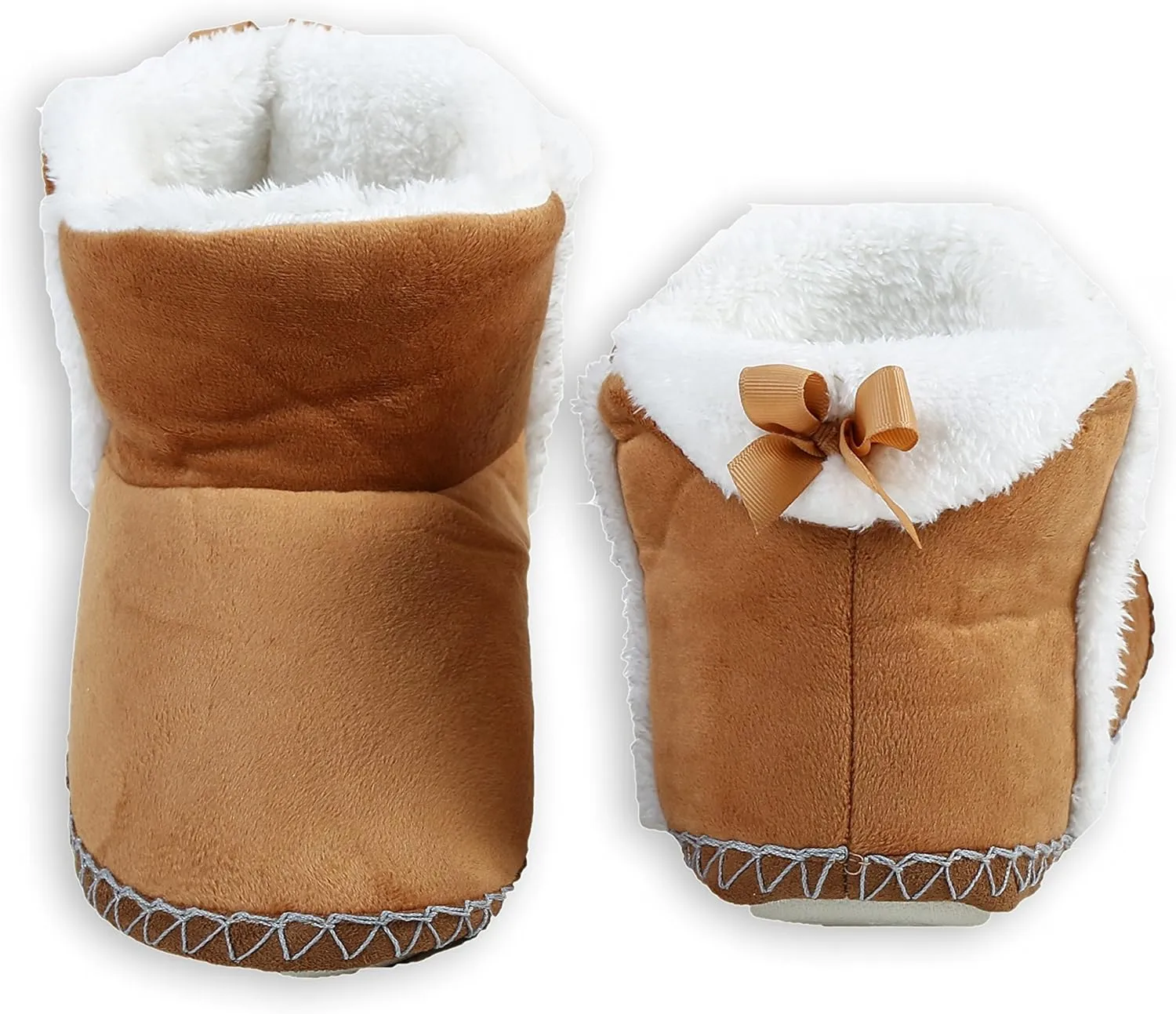 ICONOFLASH Women's Moccasin Style Bootie Slipper with Faux Fur Lining