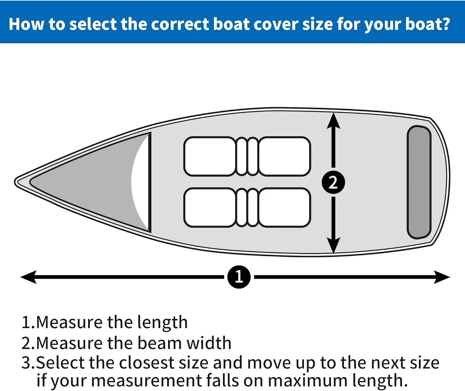 iCOVER Jon Boat Cover, Heavy Duty Marine Grade Waterproof Polyester Canvas, Trailerable Jon Boat Covers