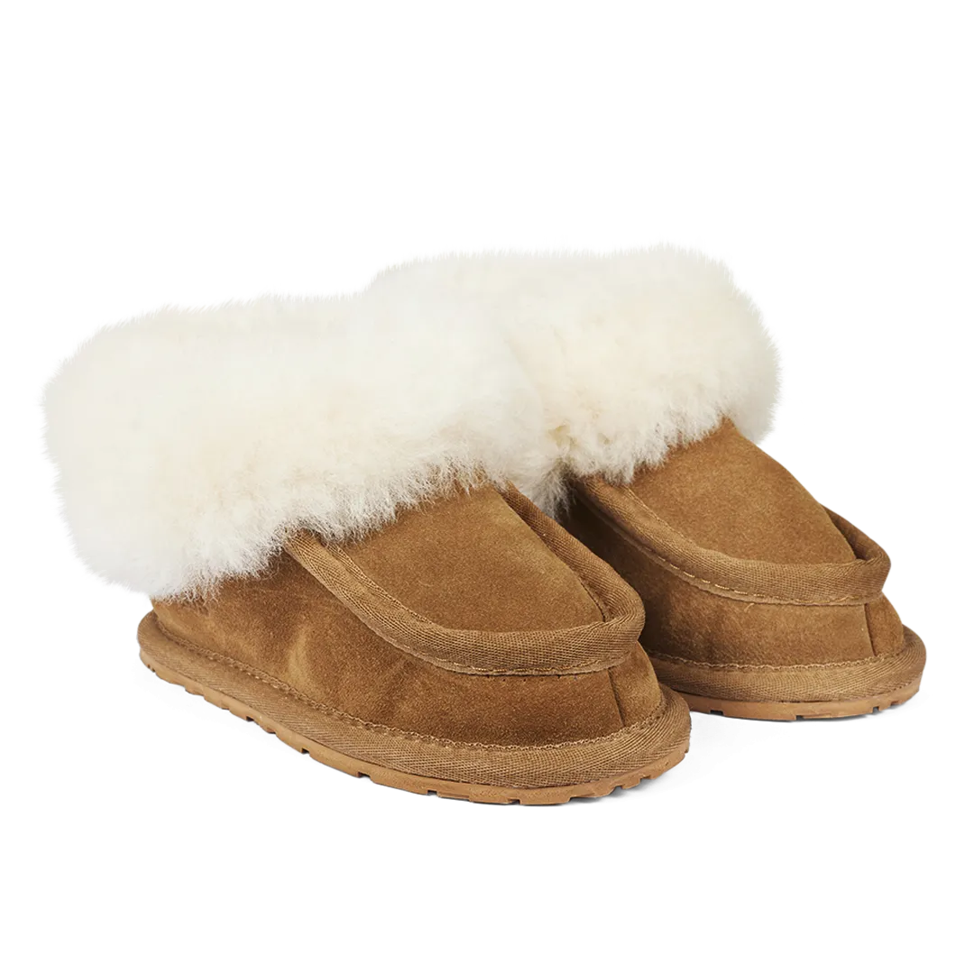 Indoor shoe with slambswool