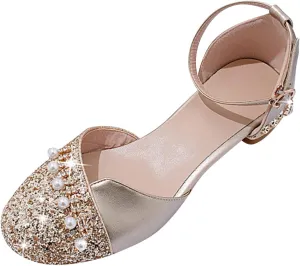 Infant Baby Girls Mary Jane Flats Bow Non-slip Moccasins Rubber Sole Mary Jane Crib Shoes Baptism Dress Shoes