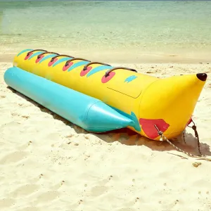 Inflatable Banana Boat, Towable Banana Boat Tube, Water Park Amusement Equipment, Suitable for Rivers, Oceans (5 People)