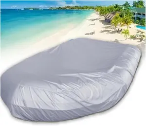 Inflatable Boat Cover 7 Sizes Boat Tarp Waterproof Anti-UV Boat Tarp for Small Inflatable and Rigid Inflatable Boats,420 * 210 * 46cm