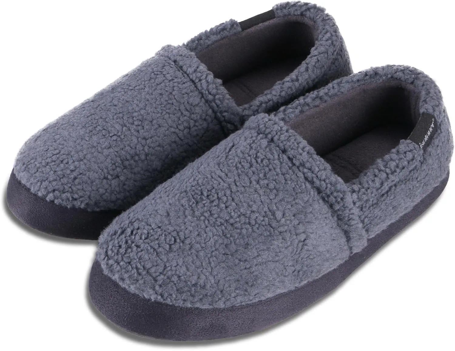 isotoner Men's Berber Aspen Closed Back Slippers
