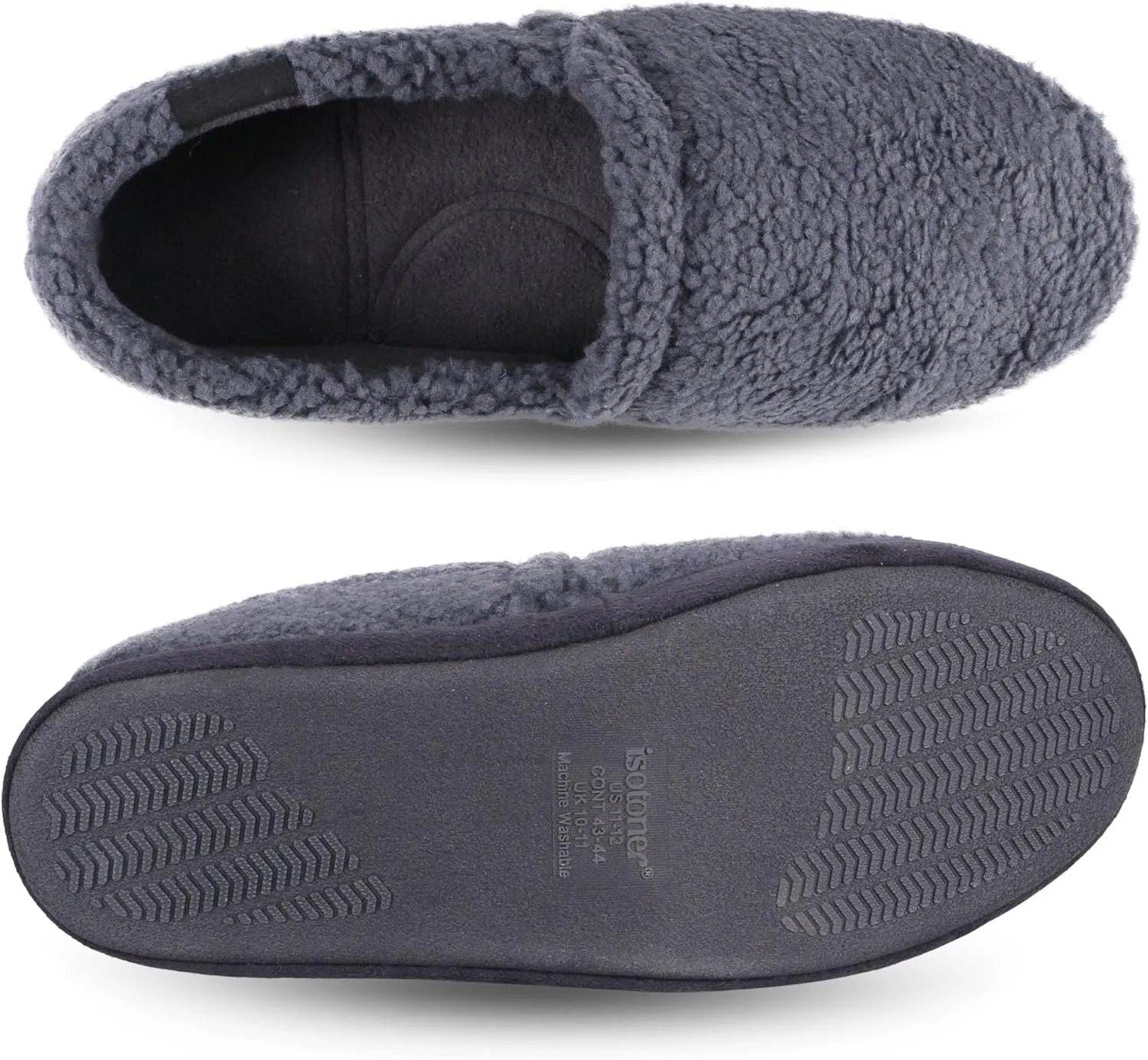 isotoner Men's Berber Aspen Closed Back Slippers