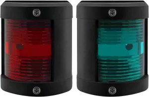 ISURE MARINE Boat Green Starboard and Red Port Side Black Stern LED Navigation Light 90° IP66 Anchor Signal Mast Light