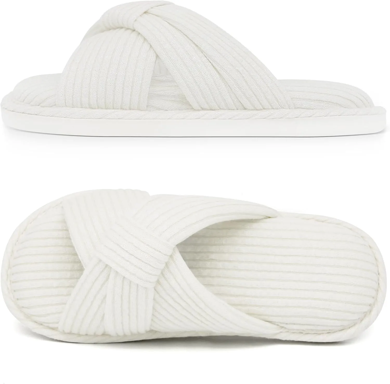 Jerzmy Cross Slippers for Women, Comfy Memory Foam House Bedroom Slippers Trendy Woman Gifts Home Shoes for Room Indoor Kitchen