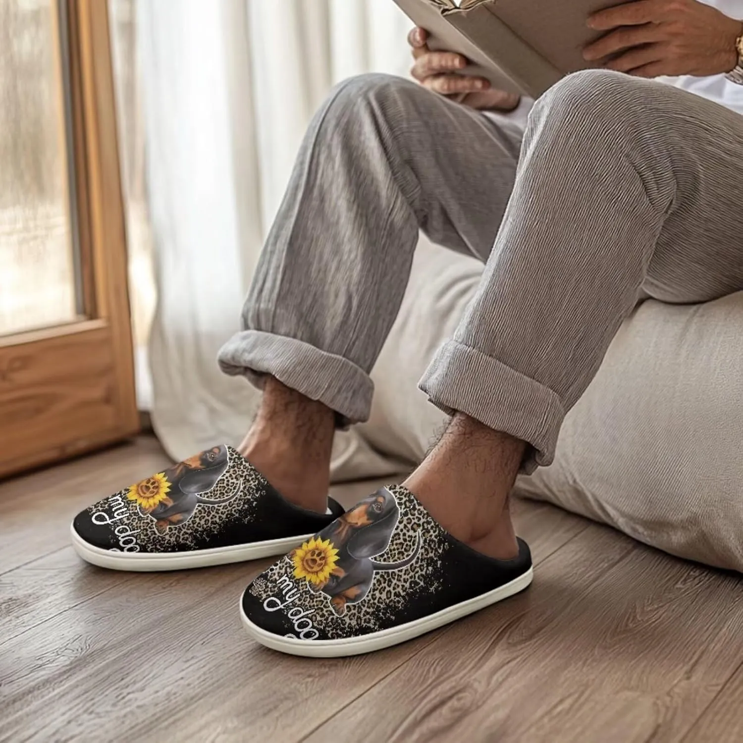 JoyLamoria Wild Tiger Stripe Print Memory Foam Fuzzy Slippers for Women,Womens slippers Platform EVA lightweight sole Warm Faux Fur Lined Suede house slippers for women