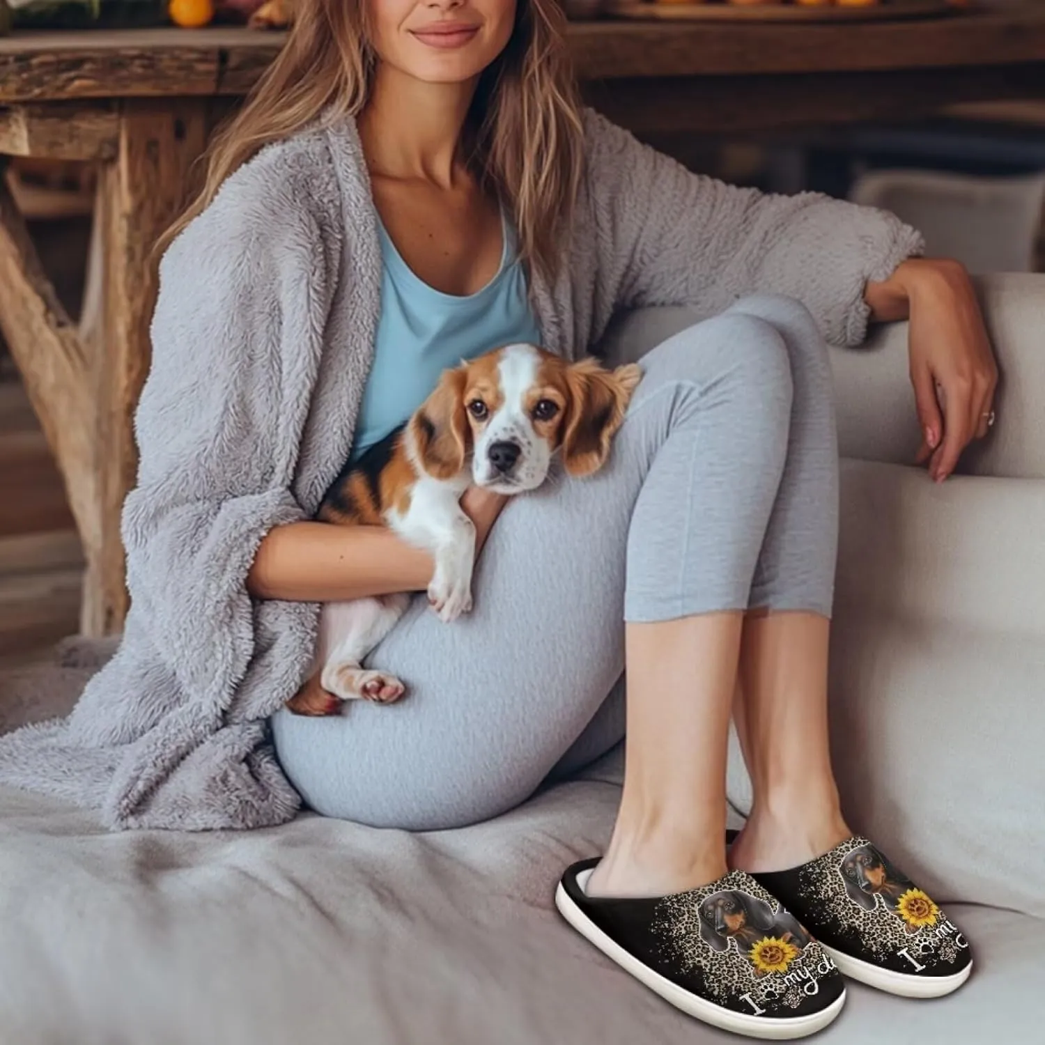 JoyLamoria Wild Tiger Stripe Print Memory Foam Fuzzy Slippers for Women,Womens slippers Platform EVA lightweight sole Warm Faux Fur Lined Suede house slippers for women
