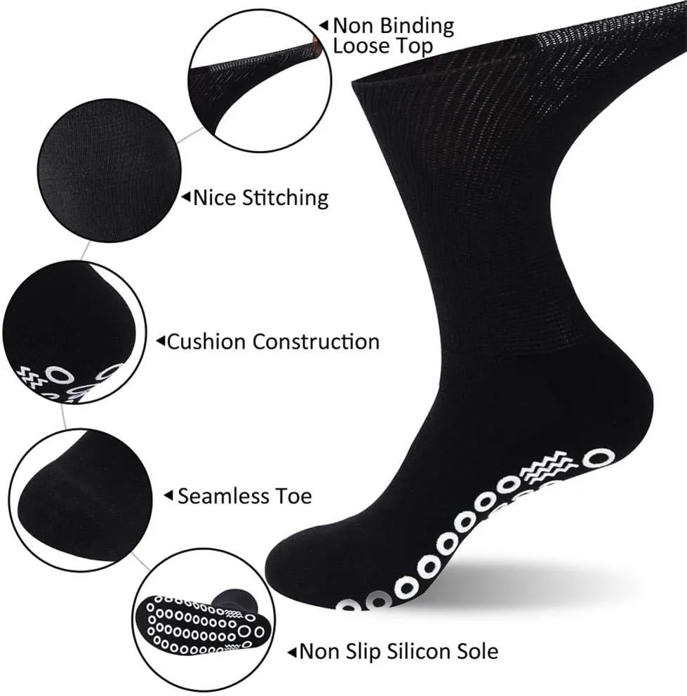 JSPA Business Crew Socks Soft Outdoor Recreation Light Weight Business Casual Crew Socks,4 Pairs Black Large