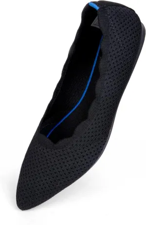 KBZone Women's Knit Ballet Flats Fashion Pointed Toe Walking Shoes Casual Slip-on Ballet Shoes