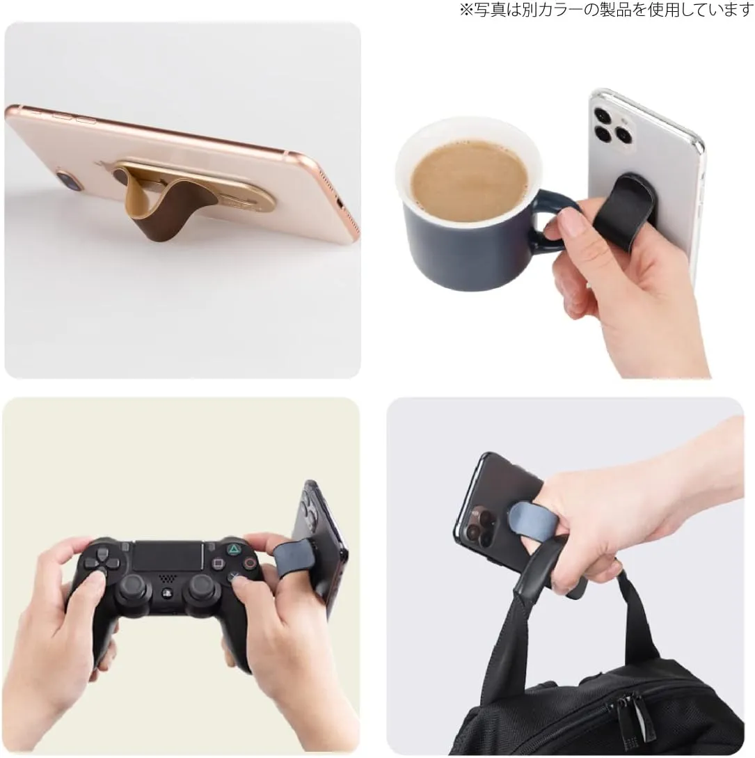 Kenko F-MA-06 MOMOSTICK LOCK Plus Matte Black Multi-Band for Smartphones, Adjustable Size, Includes Sticker for Applying Glass Surfaces
