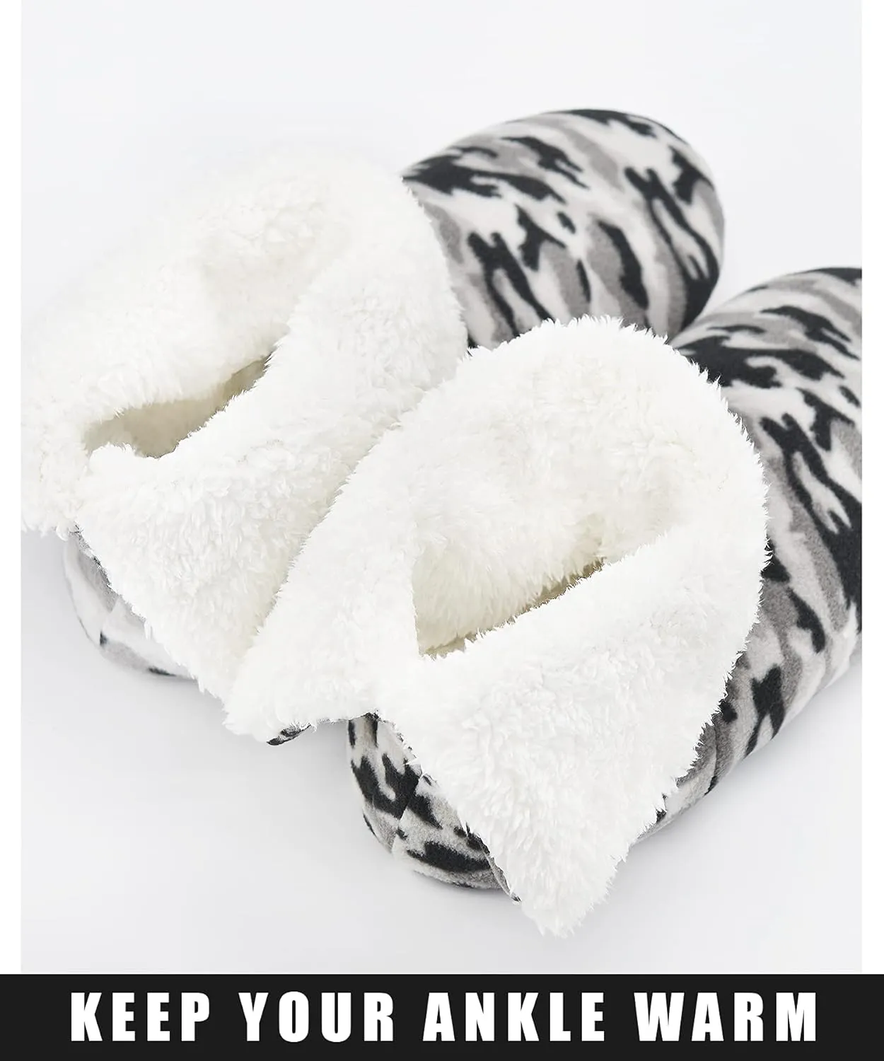 Keyela Slipper Socks Soft Cozy Thick House Indoor Boot Sock Shoes with Anti-Skid Bottom Soles for Men's