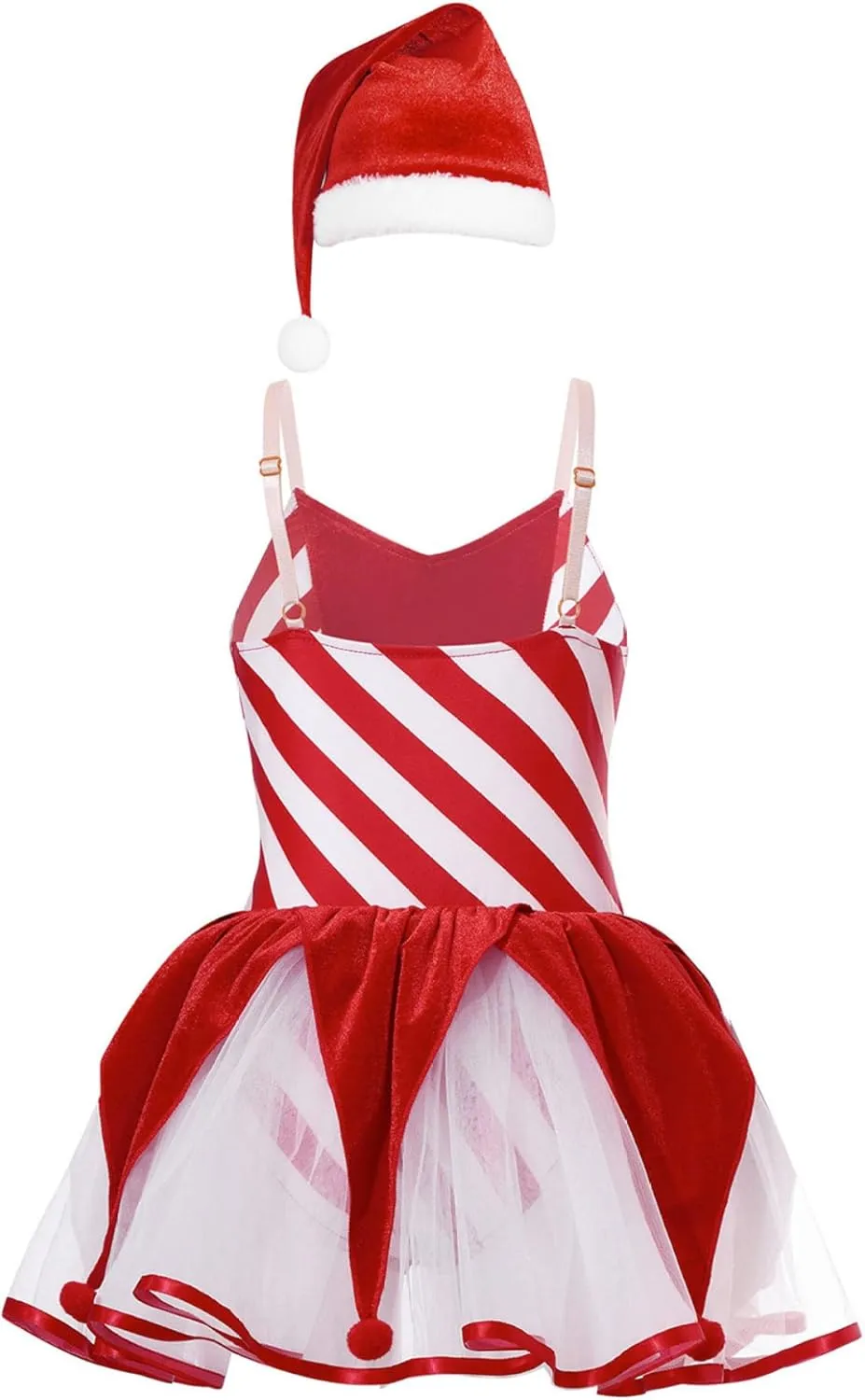 Kids Girls Christmas Ballet Dance Tutu Dress Leotard Figure Skating Bodysuit Christmas Costume