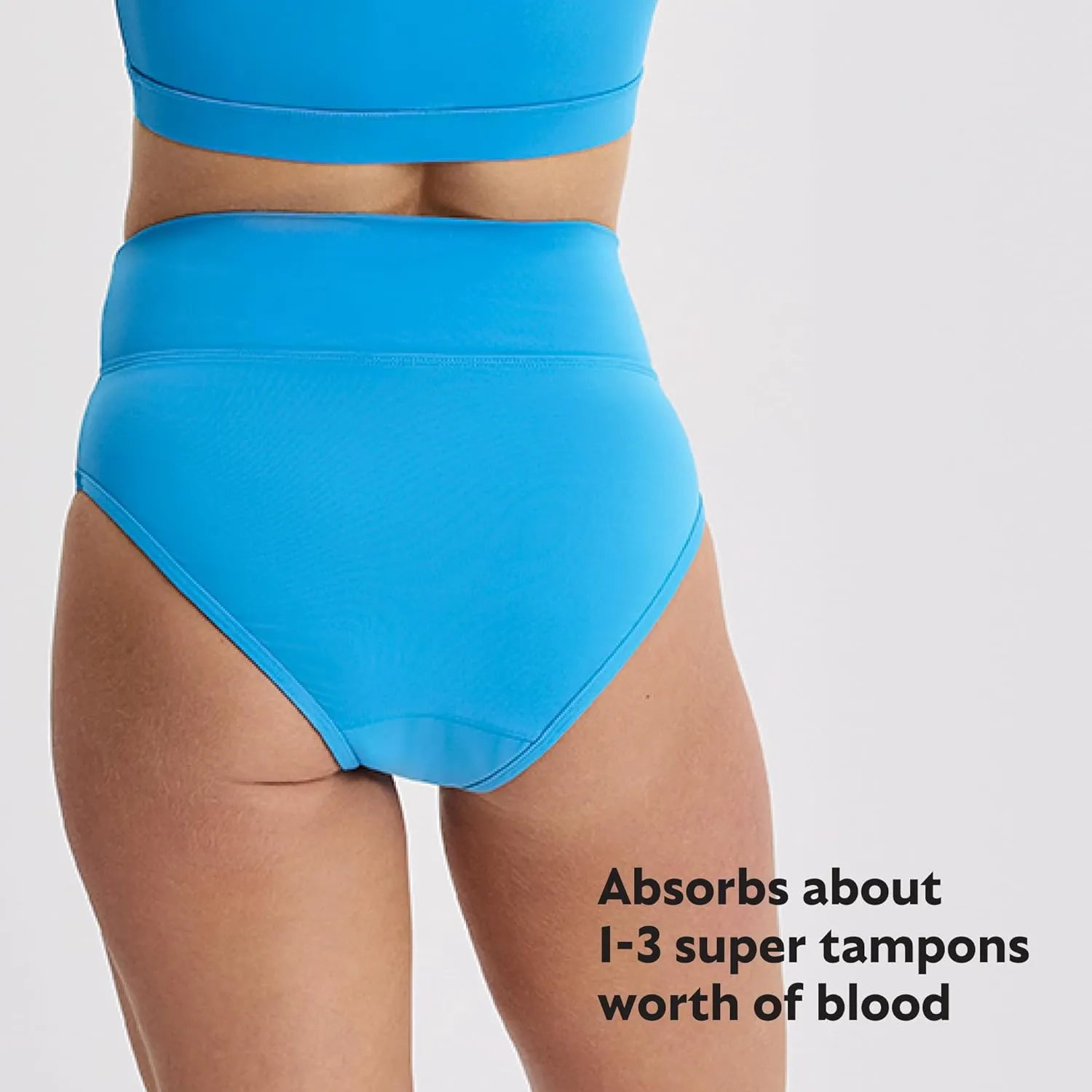 KNIX Kt Teen Period Swimwear Twist High Rise Bikini Bottom, Period Swim Bottom, UPF 50  Fabric, Machine Washable