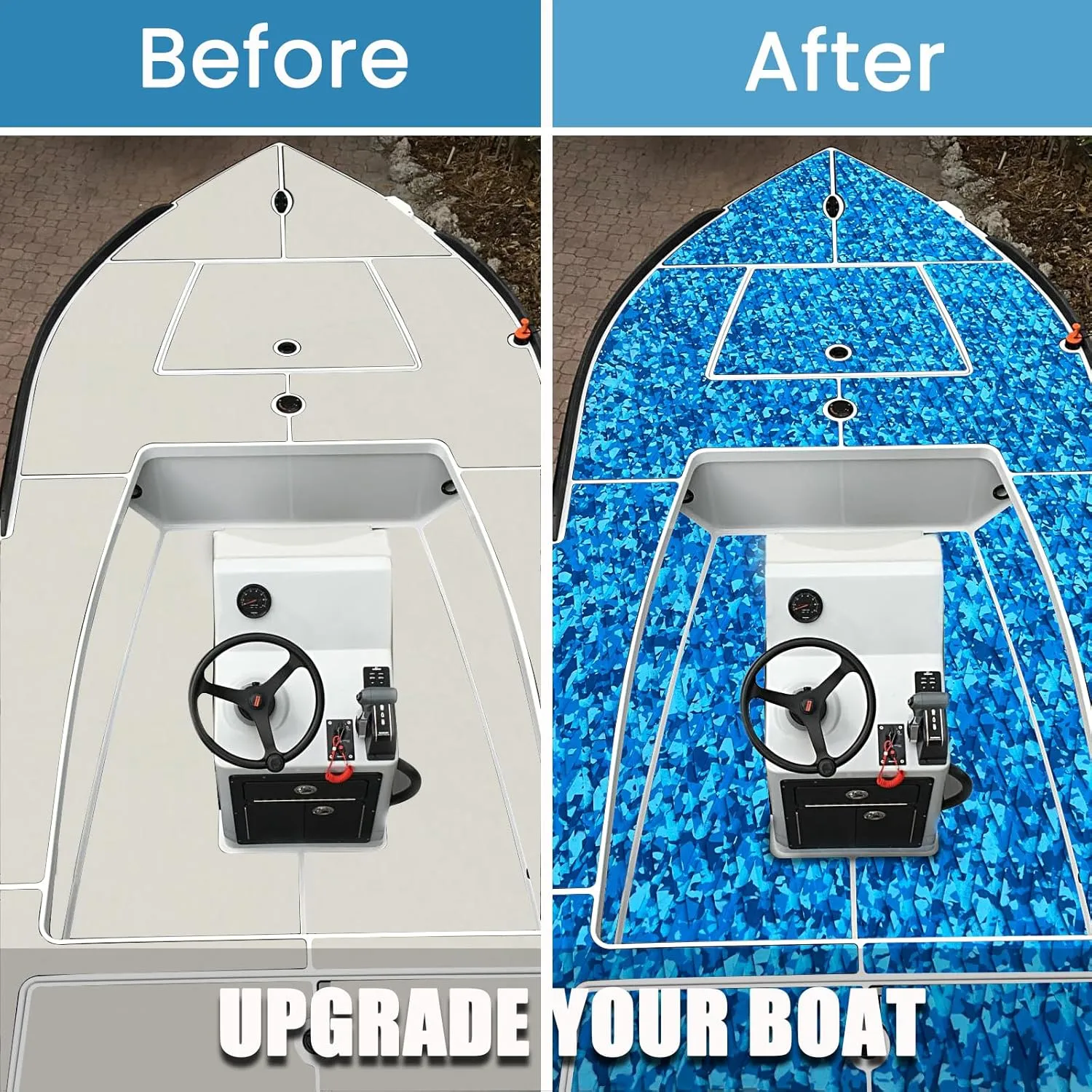 KXKZREN Camo Boat Flooring EVA Foam 23.6"x94.4" Self-Adhesive Camouflage Decking Floor Sheet Marine Traction Pad for Kayak Yacht Motorboat Fishing Boat Cooler Tops