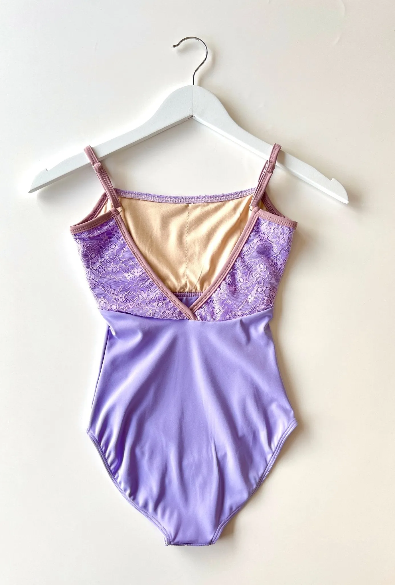 Lace Top Camisole Leotard - Periwinkle Lilac