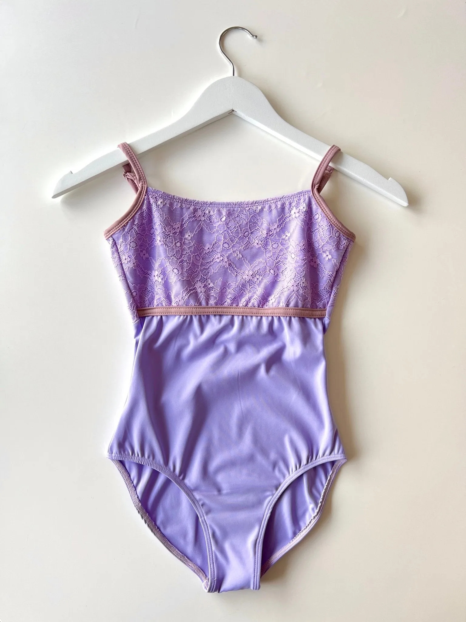 Lace Top Camisole Leotard - Periwinkle Lilac