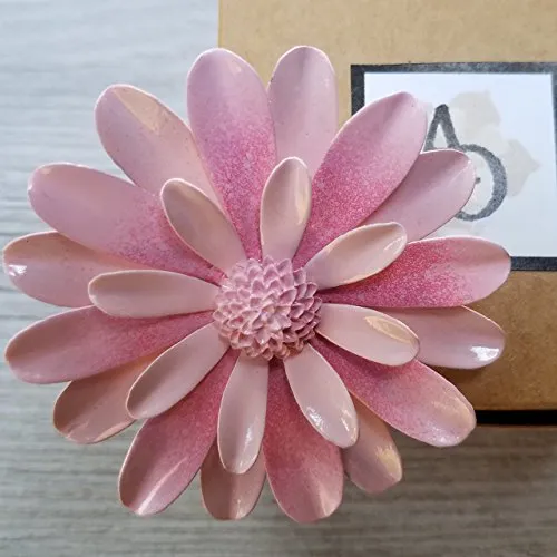 Large Pink Sunburst Daisy Brooch