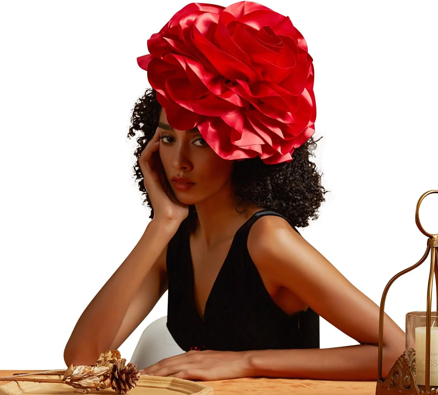 LATIMOON Flower Fascinator for Women Tea Party Derby Hat Cocktail Wedding Bridal Fascinators Headband for Women