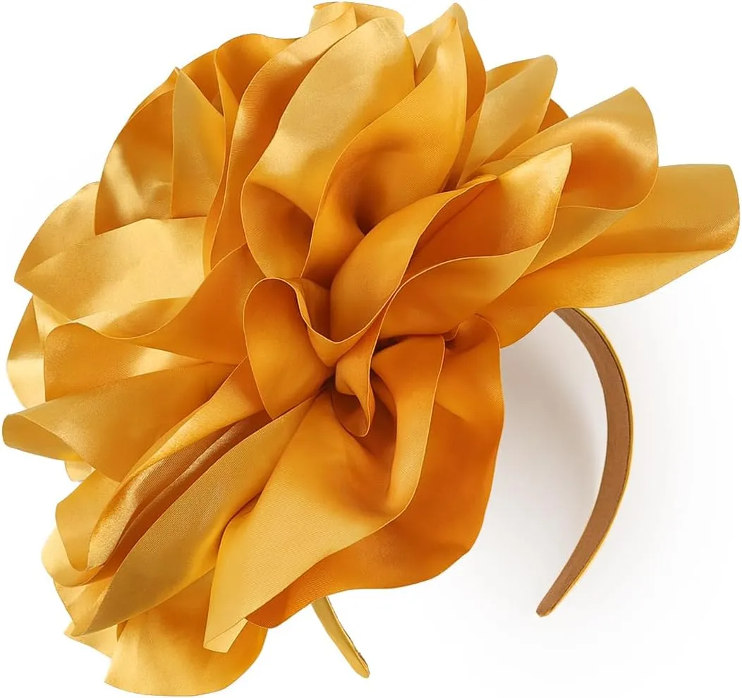 LATIMOON Flower Fascinator for Women Tea Party Derby Hat Cocktail Wedding Bridal Fascinators Headband for Women