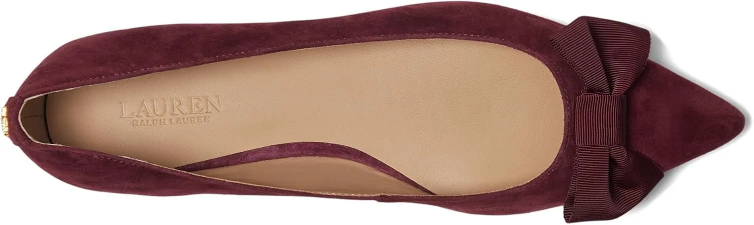 Lauren Ralph Lauren Women's Londyn Bow-Trim Suede Ballet Flat