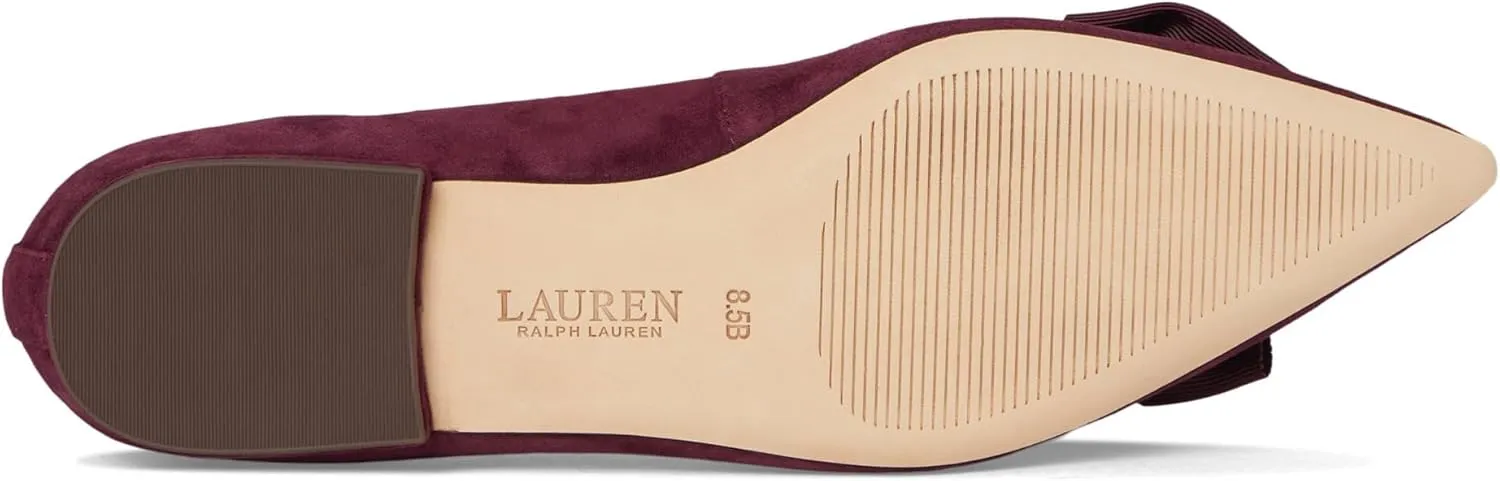 Lauren Ralph Lauren Women's Londyn Bow-Trim Suede Ballet Flat