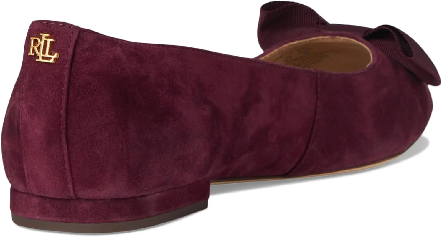 Lauren Ralph Lauren Women's Londyn Bow-Trim Suede Ballet Flat