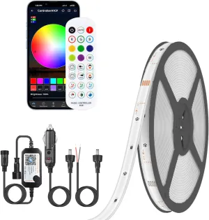 LED Boat Lights Strip 33FT, IP67 Marine LED Strip Pontoon Boat Light App Control, 12V RGB Waterproof Boat Interior Light, Night Fishing Lighting for Bass Boat, Kayak, Jon Boat, Cabin, Deck
