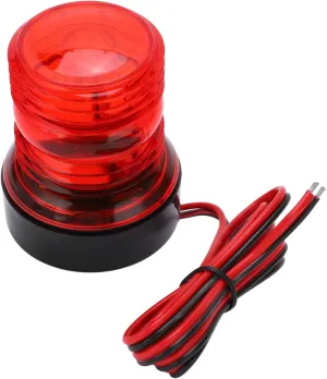 Led Boat Navigation Light, Red Light 360 Degree All Round Anchor Light Marine Stern Light For Sailing Dc 12V‑24V Boating