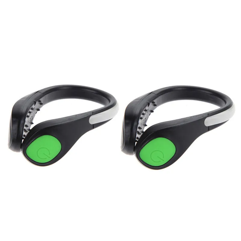 LED Night Safety Luminous Shoe Clip - Warning LED Flash Light For Running Cycling (Pair)