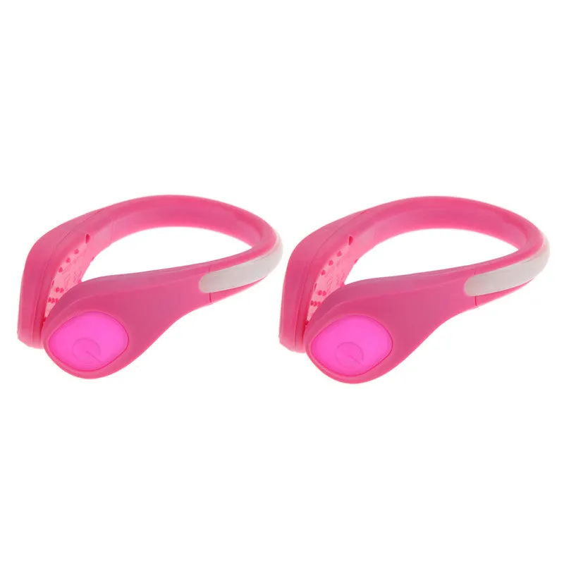 LED Night Safety Luminous Shoe Clip - Warning LED Flash Light For Running Cycling (Pair)