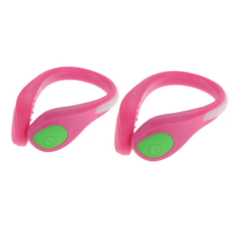LED Night Safety Luminous Shoe Clip - Warning LED Flash Light For Running Cycling (Pair)