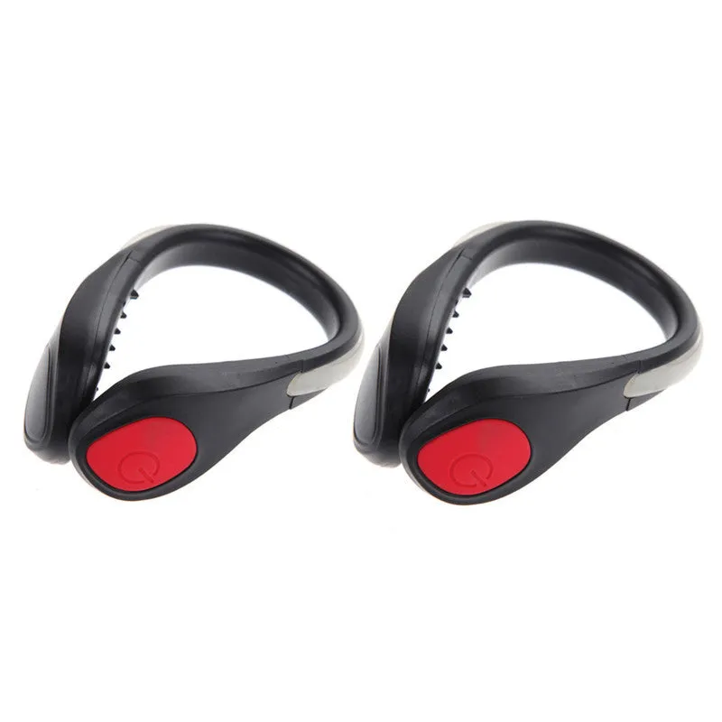 LED Night Safety Luminous Shoe Clip - Warning LED Flash Light For Running Cycling (Pair)