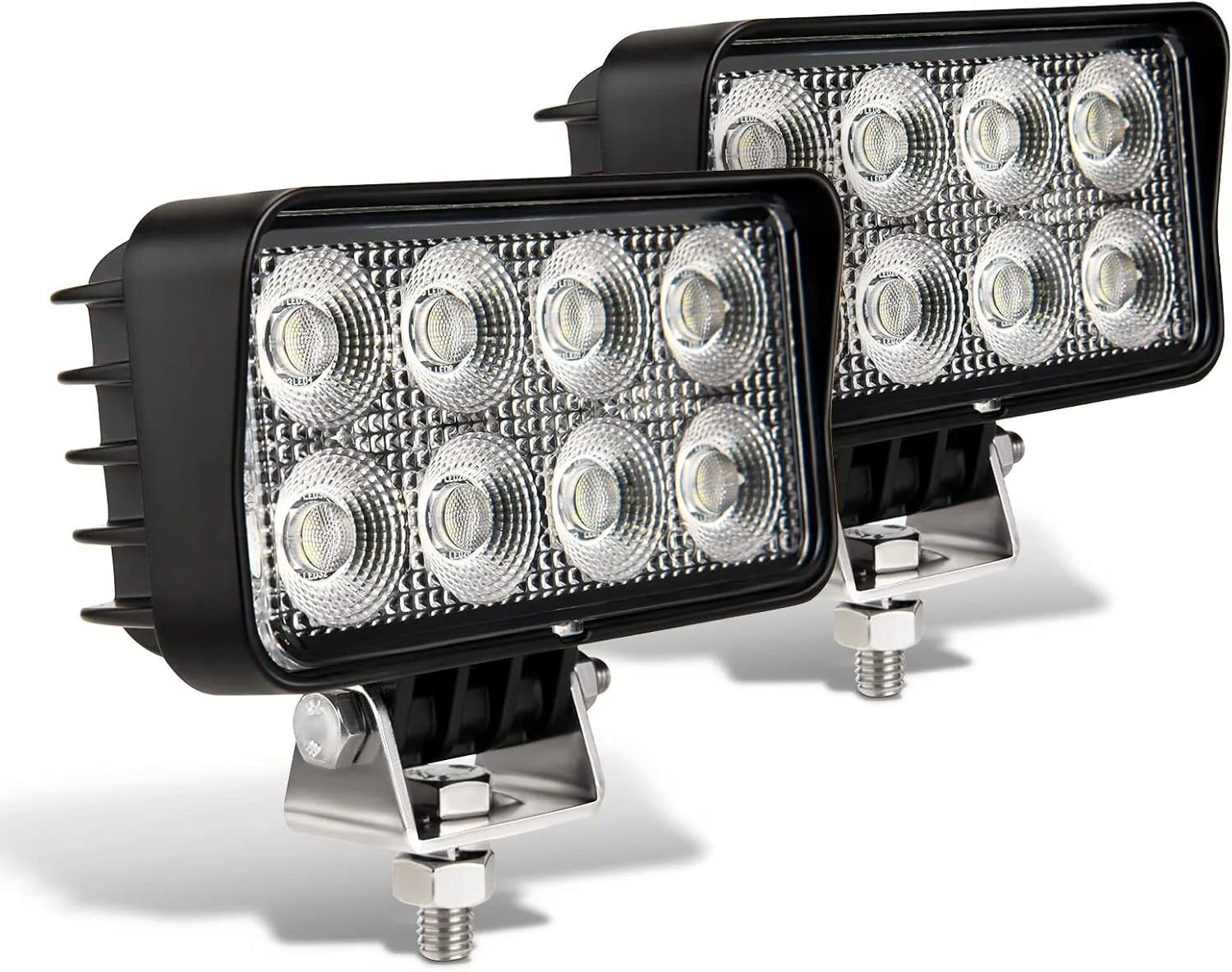 LED Tractor Work Lights 12v led Flood Light pods for Truck, Waterproof 4inch 24W 2700LMS Equipment Lights Boat UTV ATV Lighting 2PCS