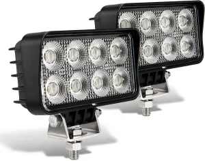 LED Tractor Work Lights 12v led Flood Light pods for Truck, Waterproof 4inch 24W 2700LMS Equipment Lights Boat UTV ATV Lighting 2PCS